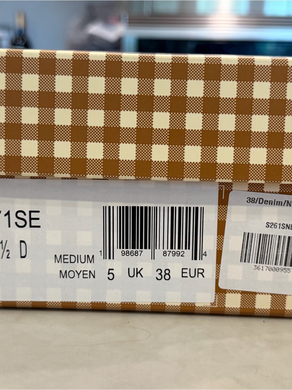 Sezane Retro Runner Sneakers in Tan, Blue, Cream - Picture 5 of 9